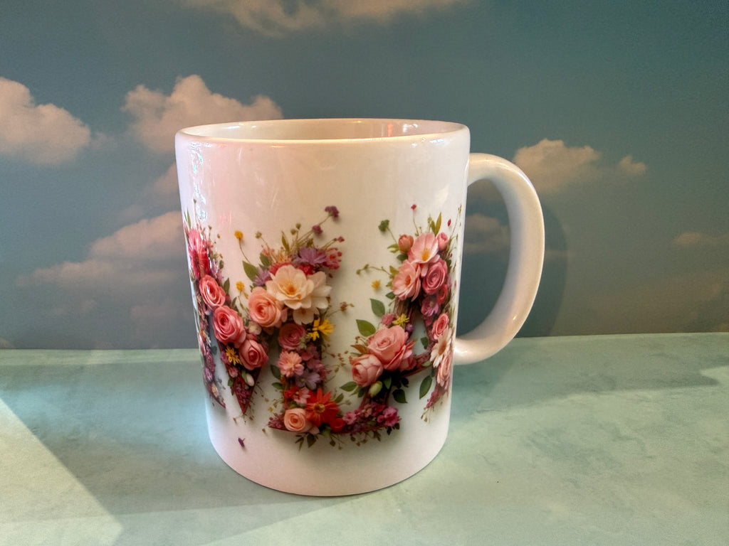Personalized Mug with Flowers