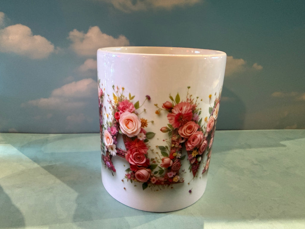 Personalized Mug with Flowers