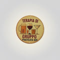 Targa Decorativa Rotonda - Terapia di Gruppo Praticata Qui